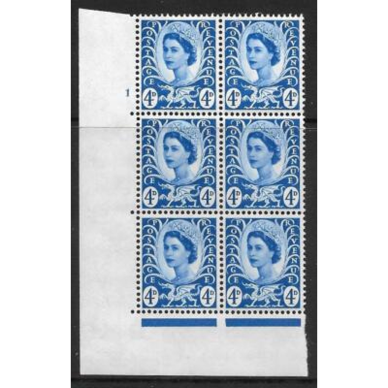 Sg XW5 4d Wales Cyl 1 No Dot perf A(E I) UNMOUNTED MINT