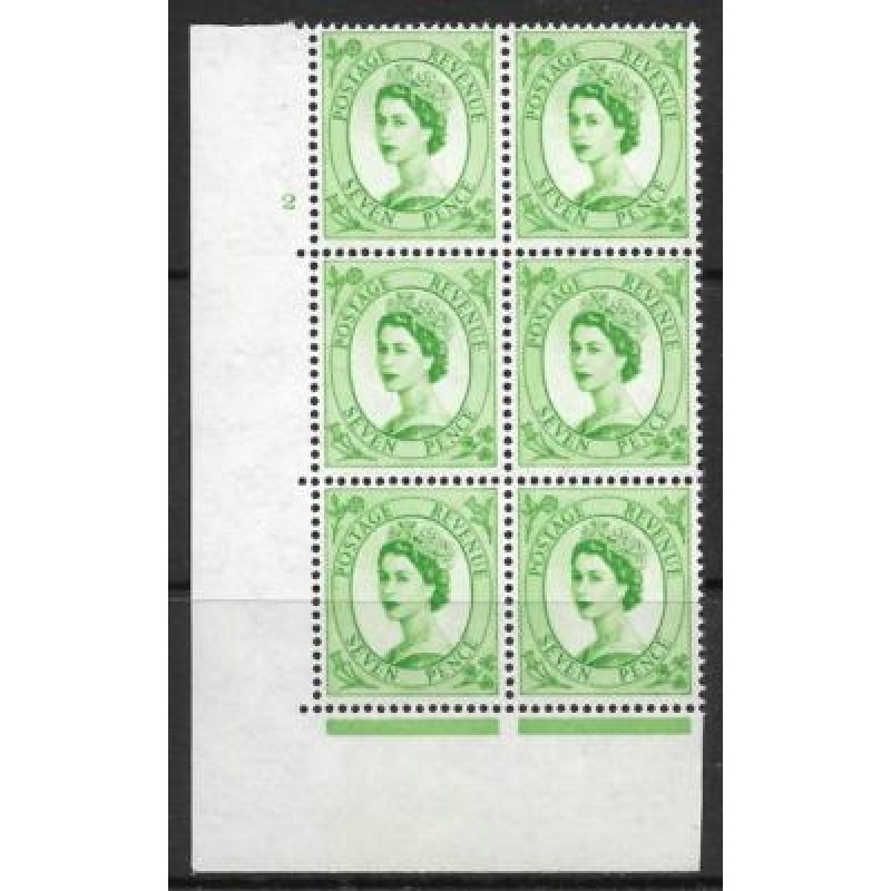 7d Wilding Multi Crown on White Cyl 2 No Dot perf A(E I) UNMOUNTED MINT