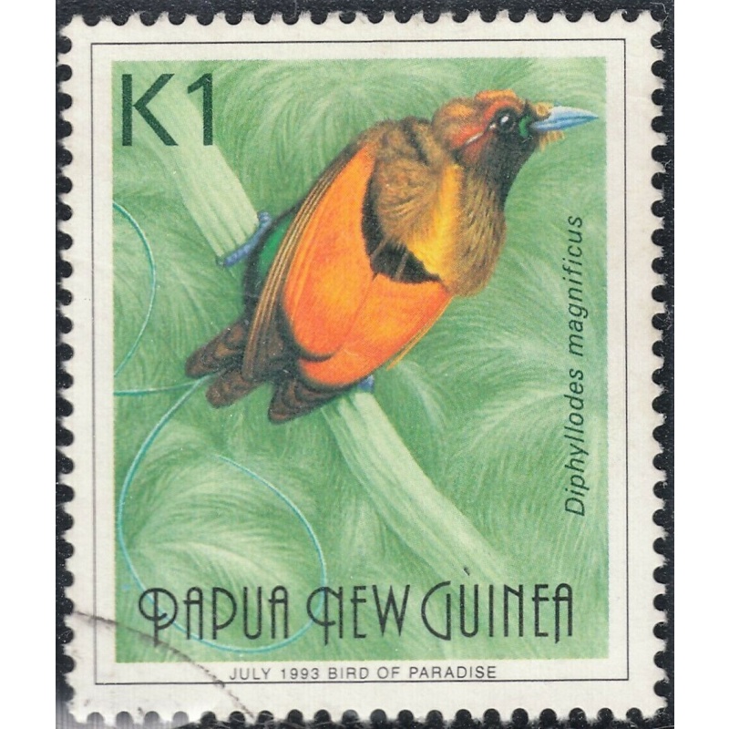 PNG 1993 K1 Bird of Paradise with July 1993 Imprint at Base Superb Used (A)