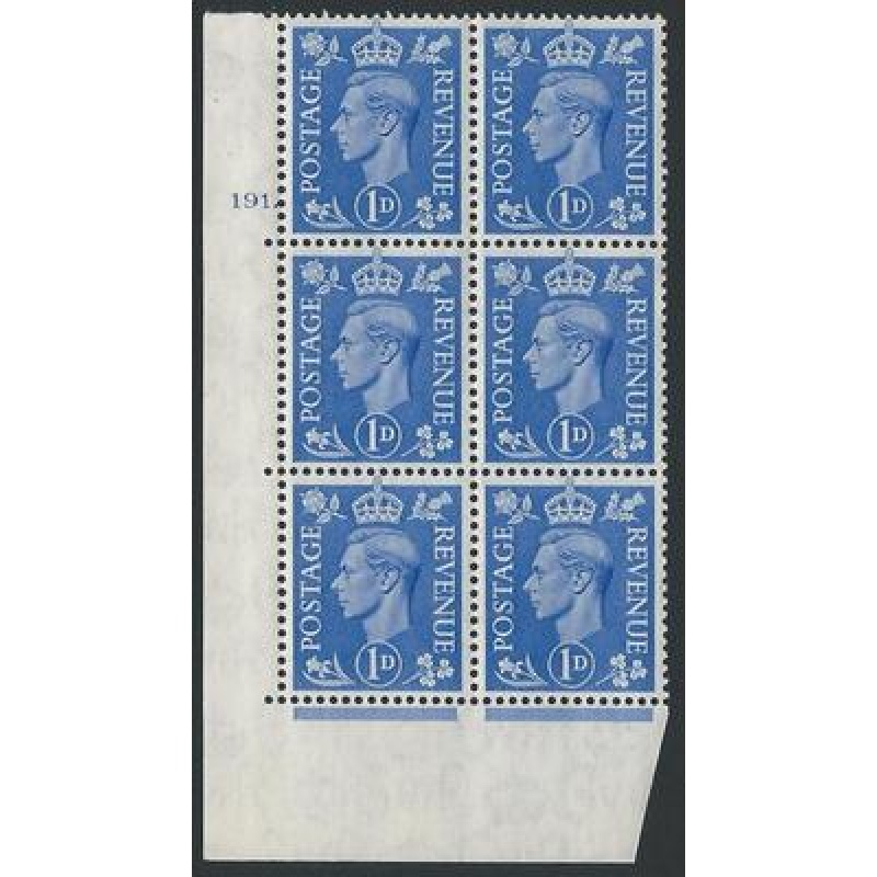 1d light ultramarine 191 dot cylinder block perf 5(E I) UNMOUNTED MINT MNH