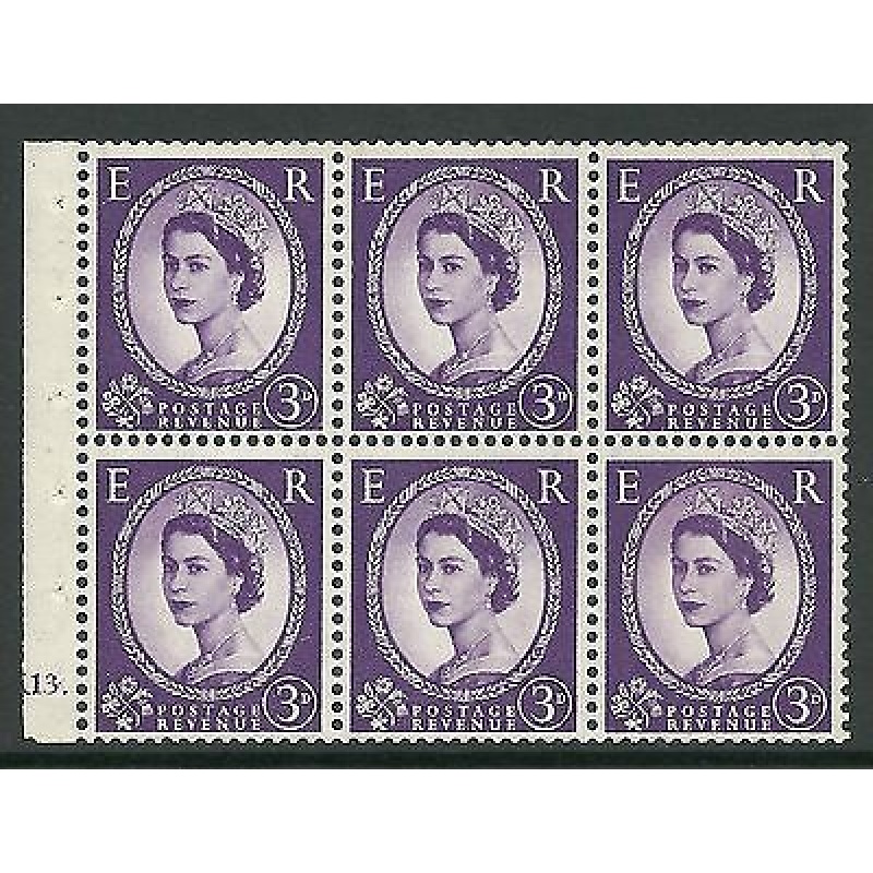 SB97 Wilding booklet pane Graphite cylinder K13 Dot UNMOUNTED MNT MNH