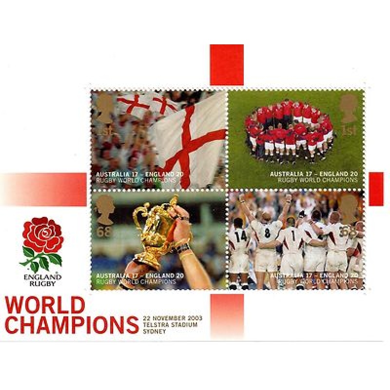 MS2416 2003 Rugby England Winners miniature sheet UNMOUNTED MINT