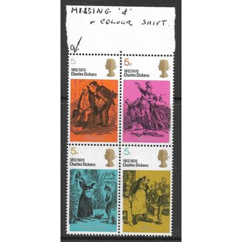 1970 5d Literary Anniversaries - with varieties UNMOUNTED MINT