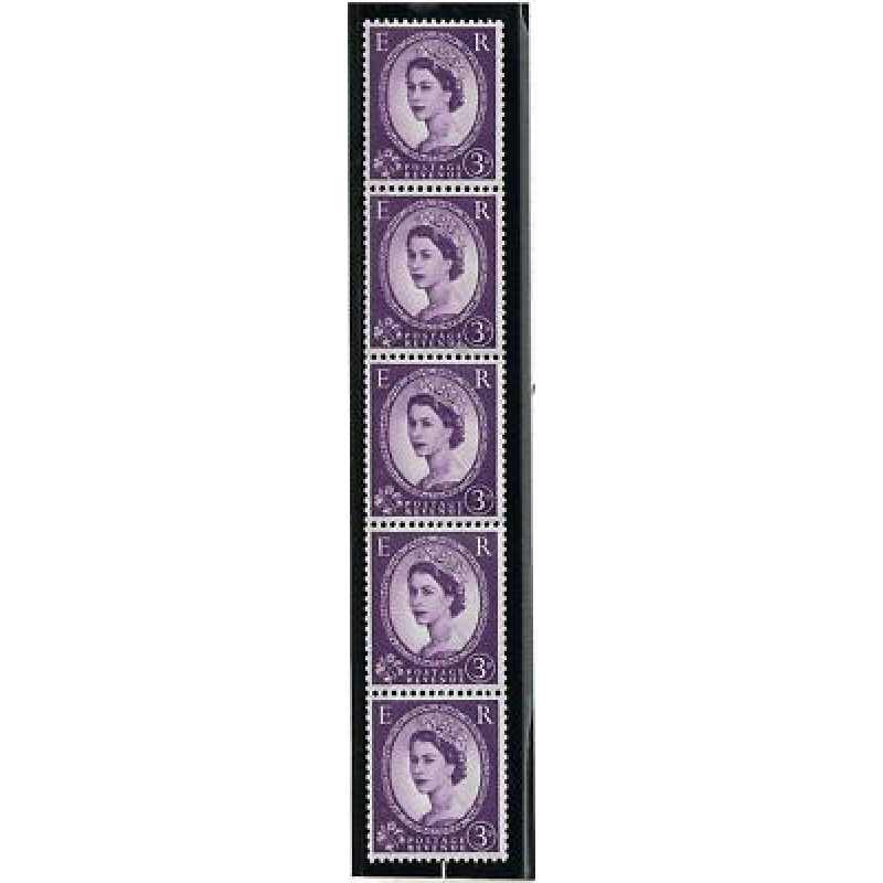 S77 3d Wilding Blue Phos on White with left band vertical coil UNMOUNTED MINT