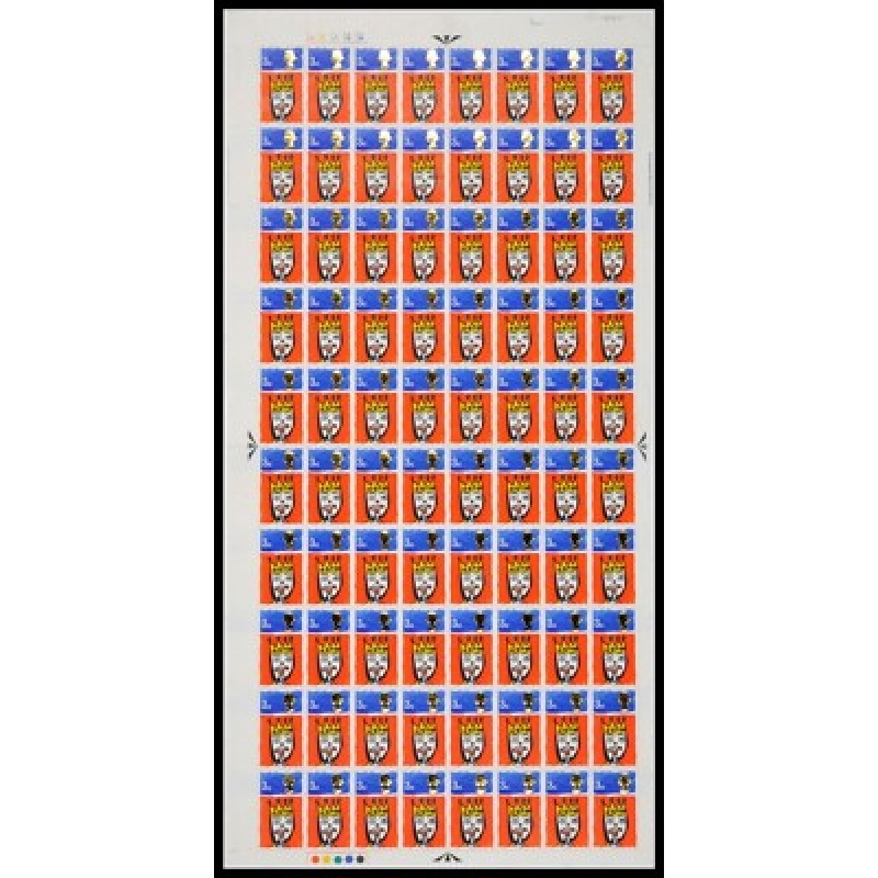1966 Xmas (ORD) 3d Dot Complete Sheet 1A4B1C1D1E With variety Unmounted Mint