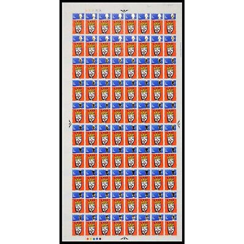 1966 Xmas (ORD) 3d Dot Complete Sheet 1A4B1C1D1E with flaws Unmounted Mint