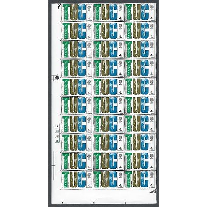 1968 Anniversaries 4d No Dot Cylinder Quarter Sheet With Variety - MNH