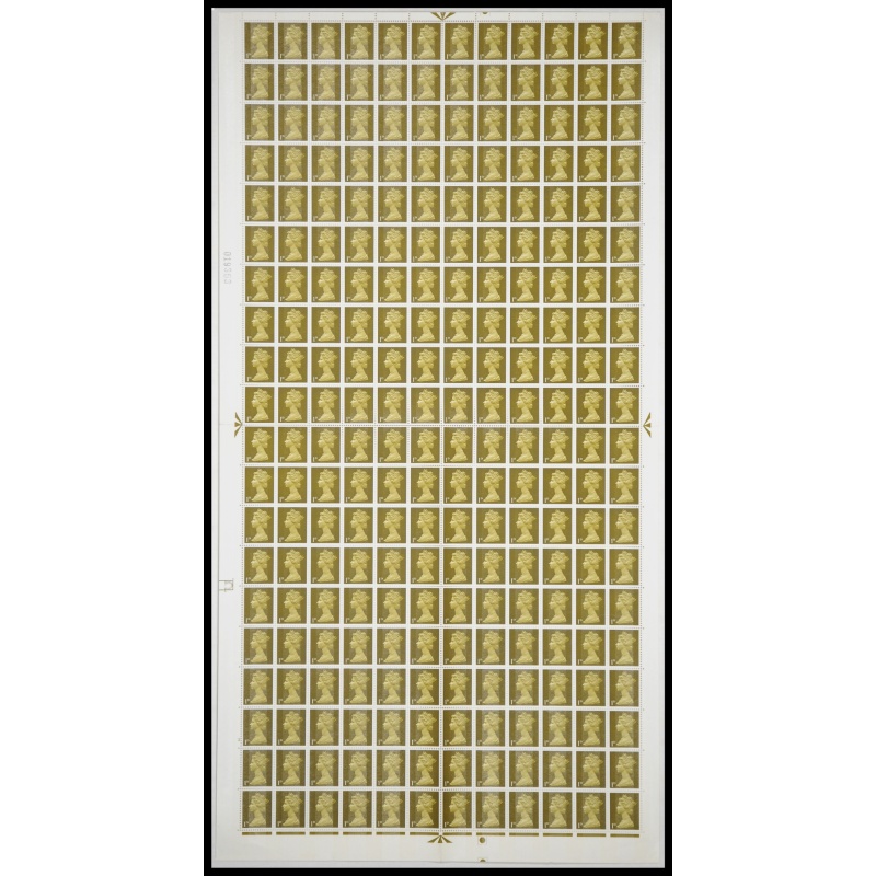 sg724 1d Pre- Decimal machin Cyl 6 Dot w  flaw FULL SHEET UNMOUNTED MINT