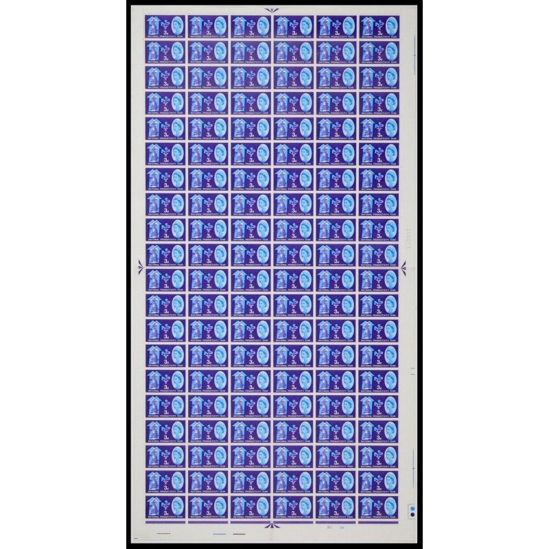 Sg632 1962 NPY 3d full sheet dot with listed varieties unmounted mint