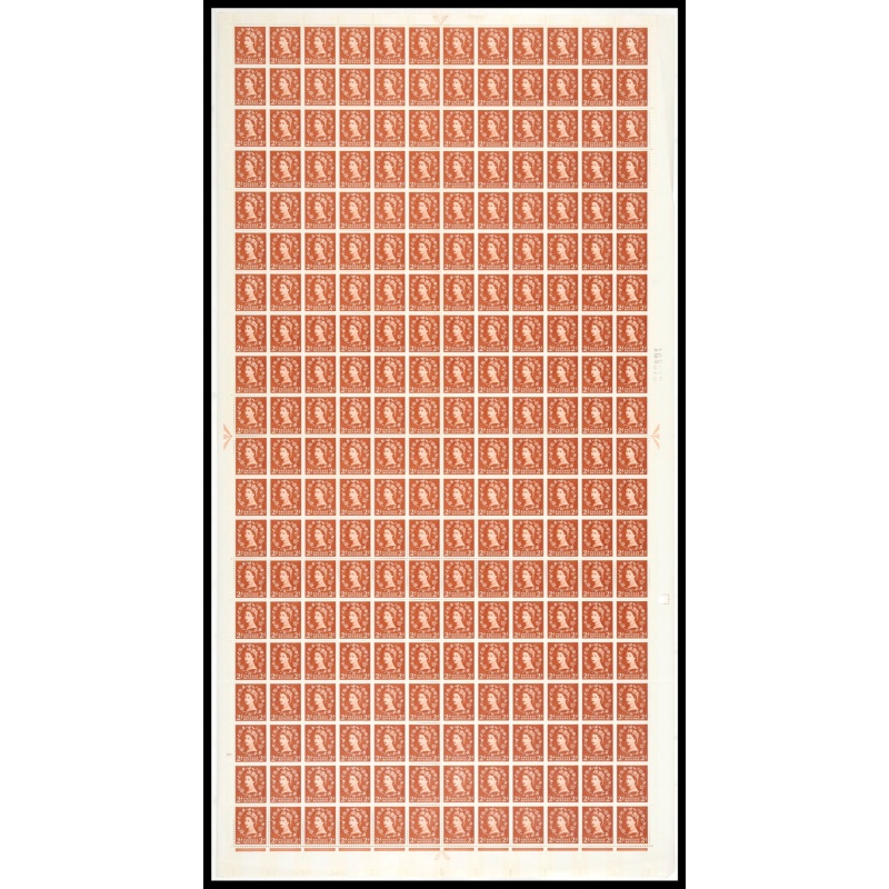2d Edward Crown Wmk  Cyl 16 No dot  light colours FULL SHEET UNMOUNTED MINT