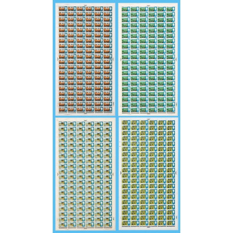 1966 Landscapes (Phos) - Full set in Full Sheets UNMOUNTED MINT
