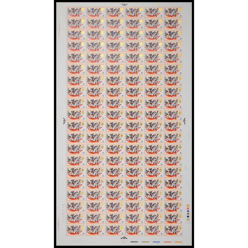 1968 4d Xmas Cyl 2A2B3C2D2E2F No dot FULL SHEET UNMOUNTED MINT