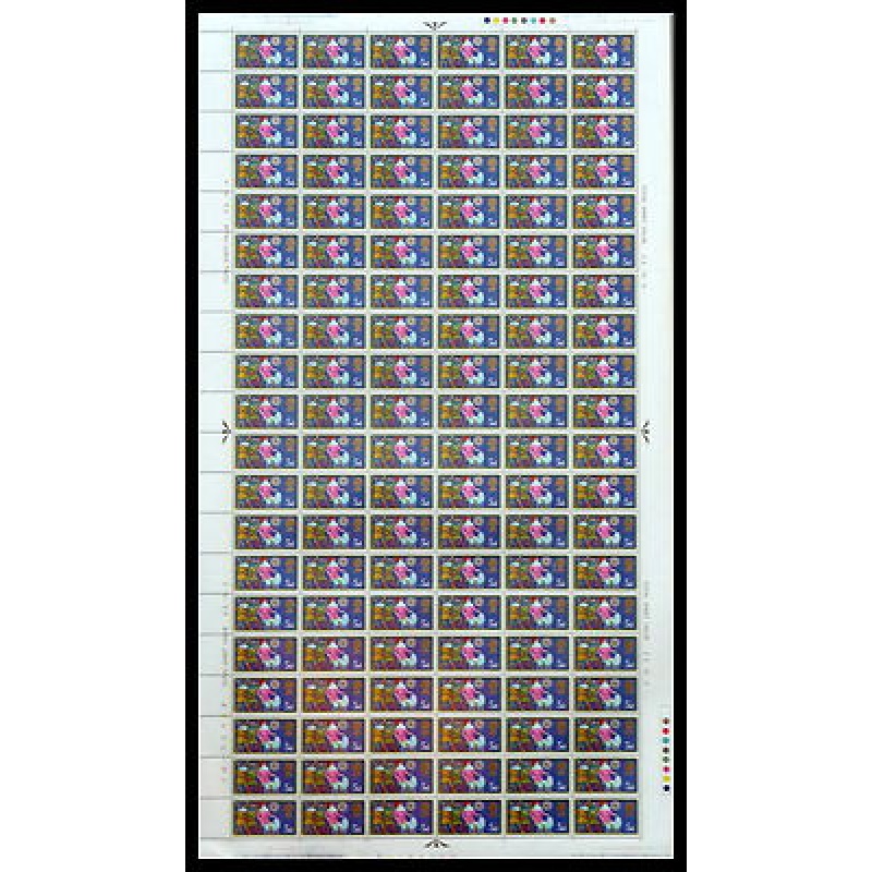 1969 Christmas 5d Complete Sheet No dot UNMOUNTED MINT