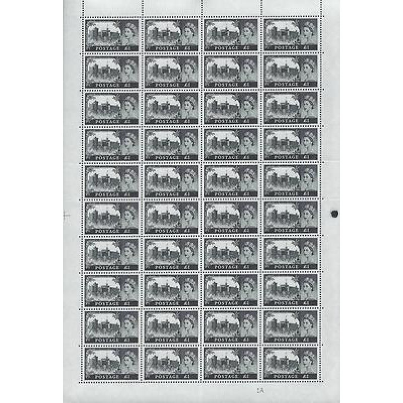 1963 No Watermark castles FULL SET in sheets 4 values UNMOUNTED MINT