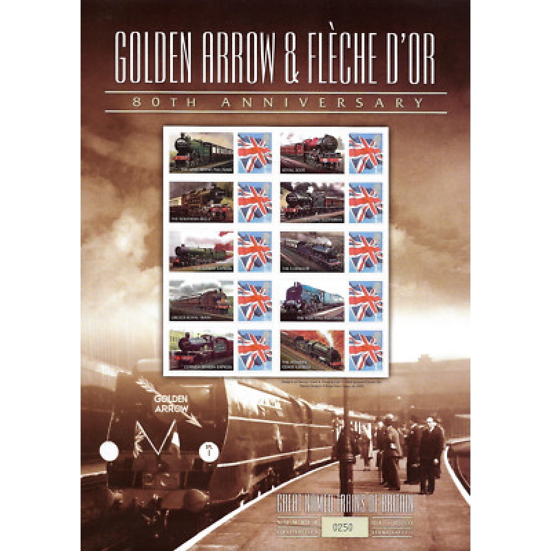 BC-092 GB 2005 80th Anniversary Golden Arrow Smiler sheet UNMOUNTED MINT