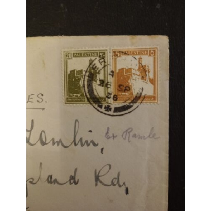 PALESTINE COVER 1936 AIRMAIL EX RAMALE TO ENGLAND VIA ROYAL DUTCH AIRLINES