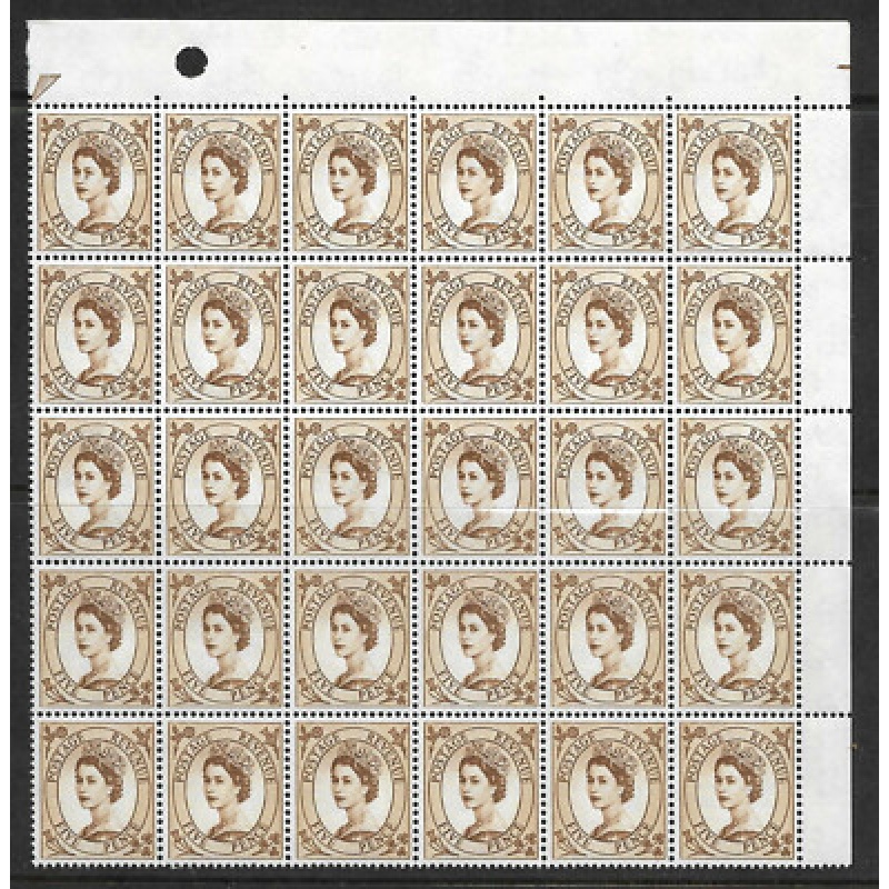 S103a 5d Wilding 9.5mm Violet phos variety - spot by E UNMOUNTED MINT