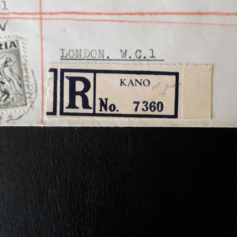 NIGERIA 1956 COVER KANNO TO LONDON REGISTERED AIRMAIL