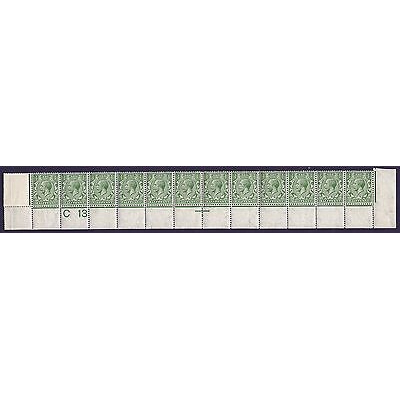 N14(6) d Bright Green Control C13 perf plate 85b 4b MOUNTED MINT