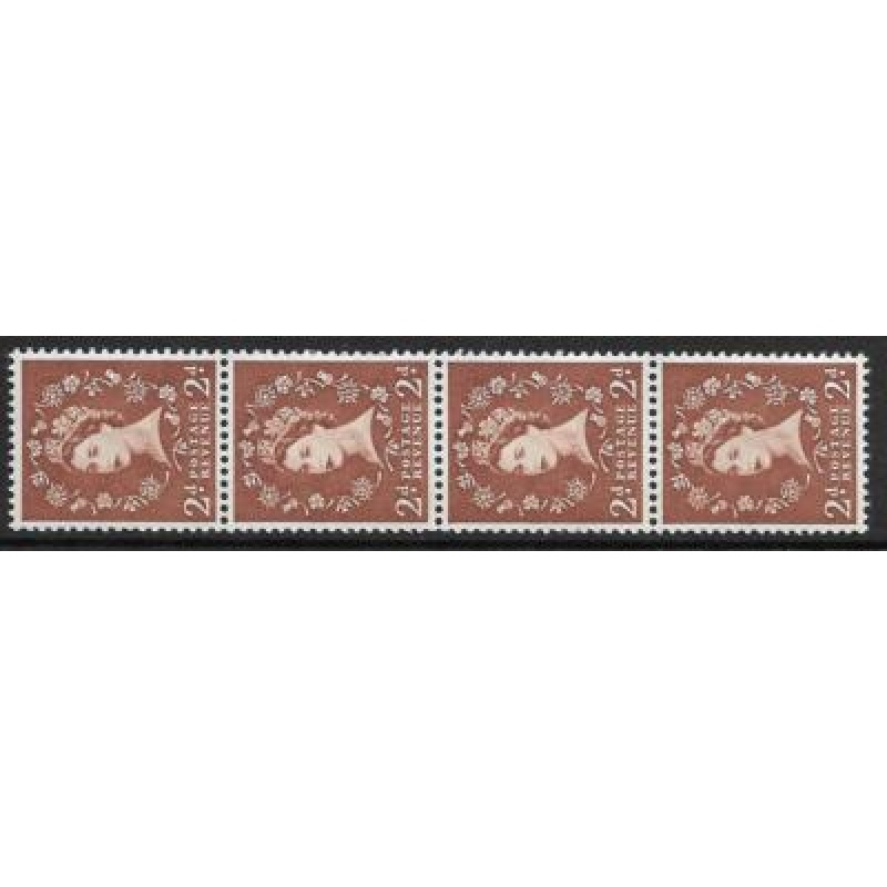 S45 Vertical Wilding 2d 1B Left Blue Phos Coil strip UNMOUNTED MINT MNH