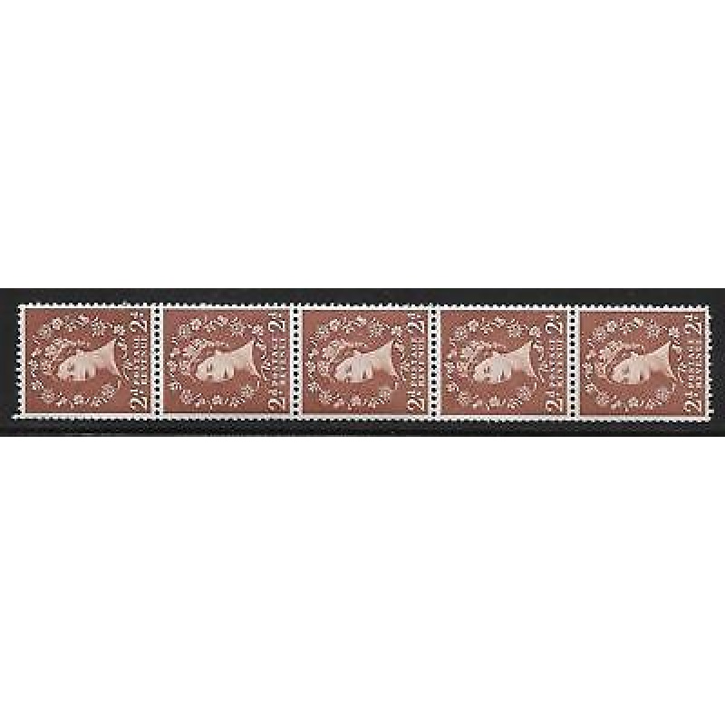 S45 Vertical Wilding 2d 1 Band Blue Phos Coil strip UNMOUNTED MINT MNH