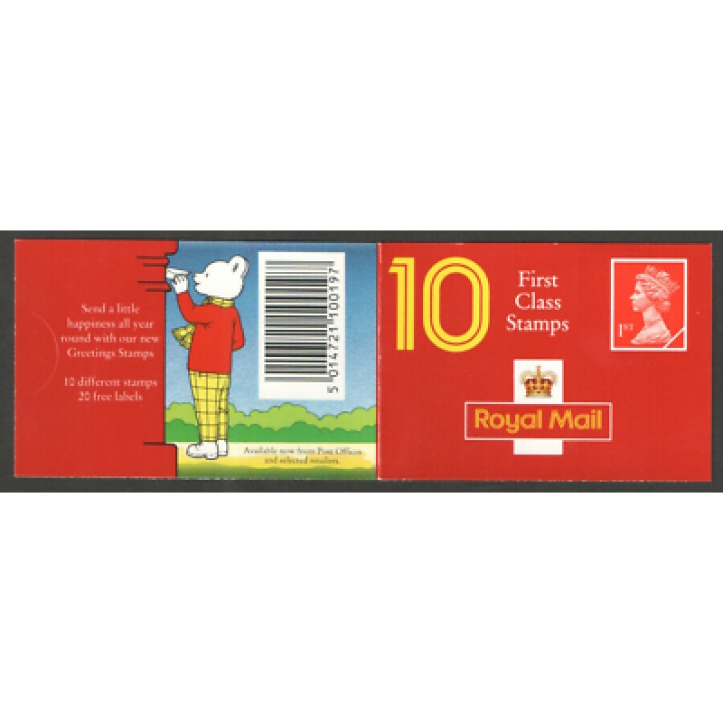 HD12 10 x 1st Class Barcode Booklet - Complete - cylinder W13W10W12