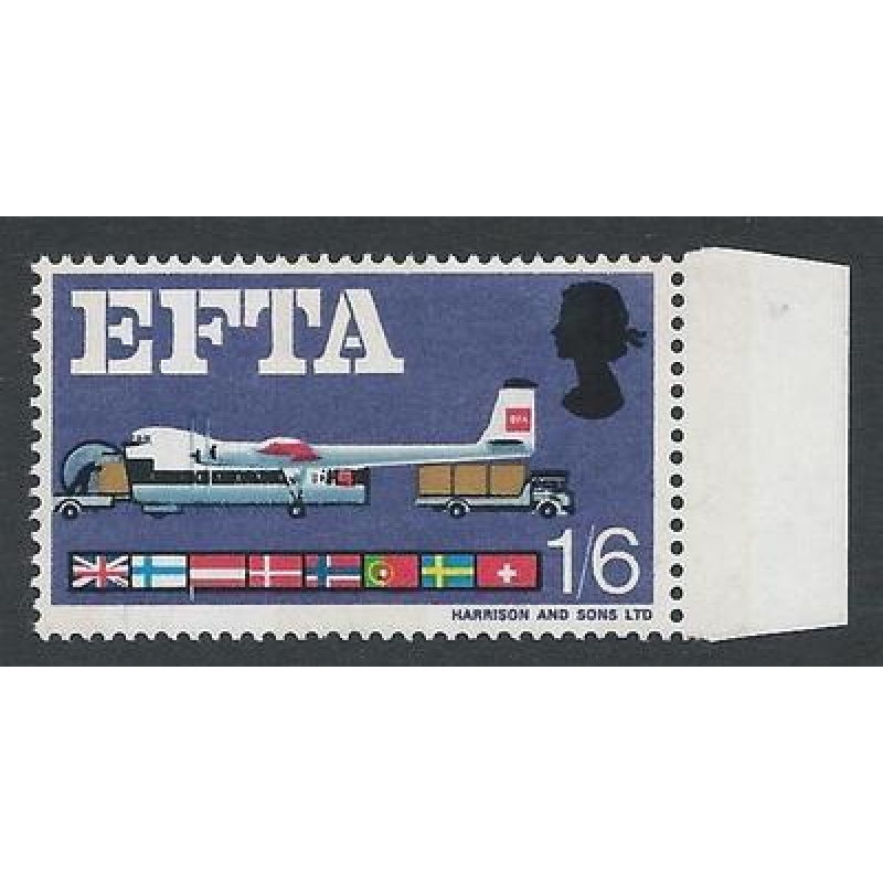 1966 EFTA 1 6 (Phos) - Listed Flaw - Broken Strut -  MNH