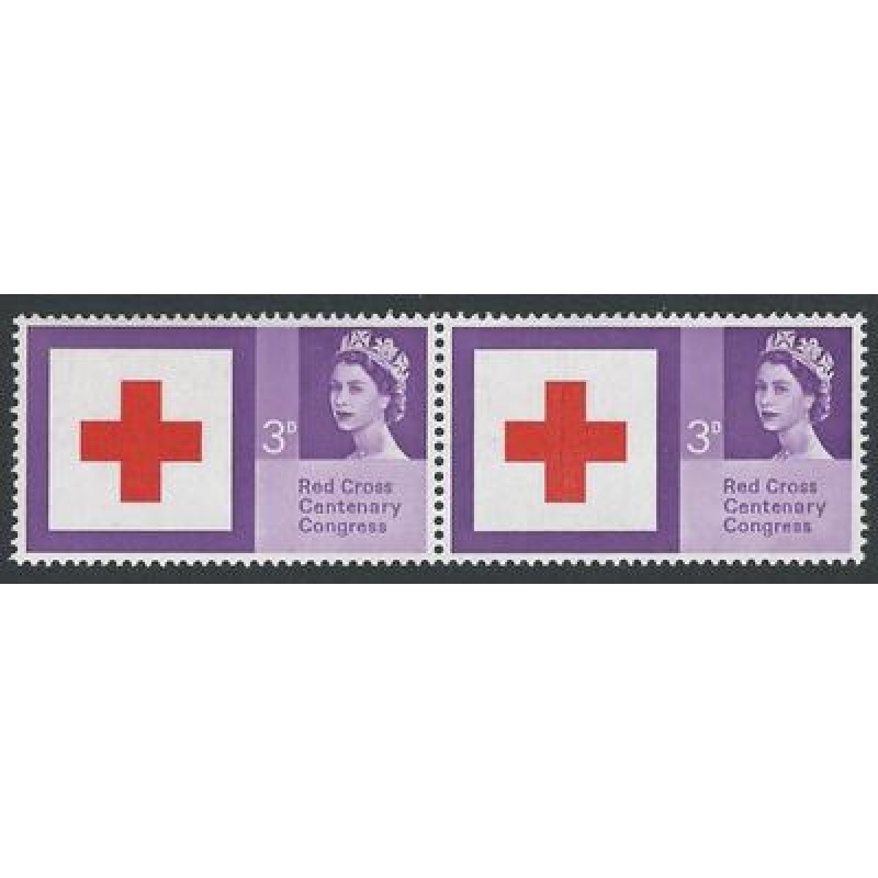 1963 Red Cross 3d (Ord) - Listed Flaw - Repaired Cross - MNH