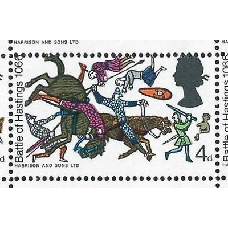 1966 Battle of Hastings 4d (Ord) - Variety - Perf Shift - Cyl Block of 24 - MNH