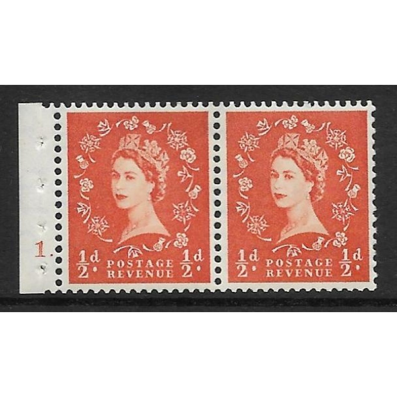 SB3 d Tudor Wilding booklet pane Cyl 1 Dot perf type E UNMOUNTED MNT MNH