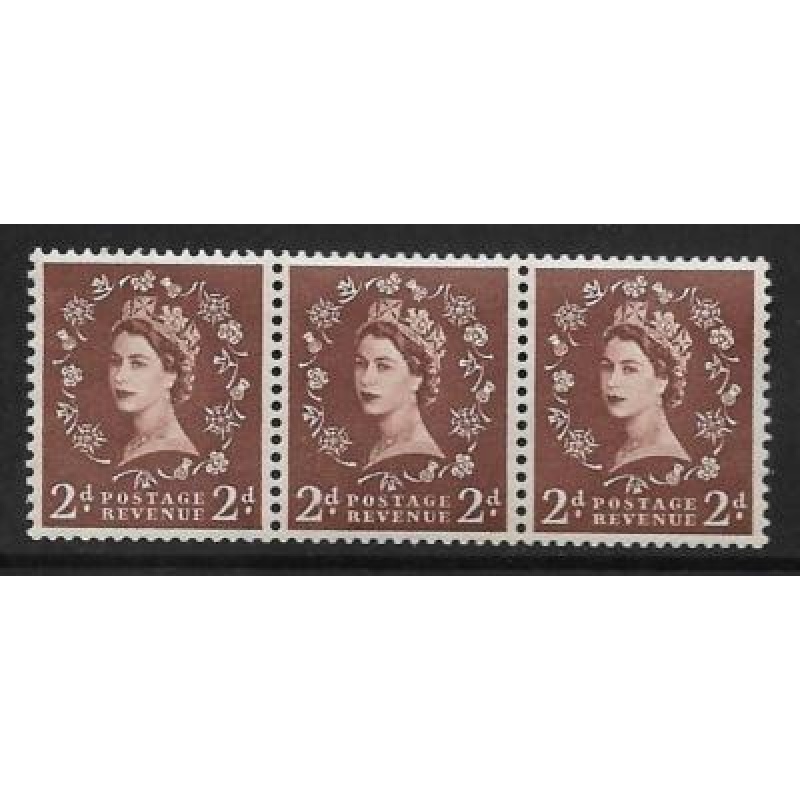 S37m 2d Wilding Edward Crown with variety - Retouched 2 UNMOUNTED MINT