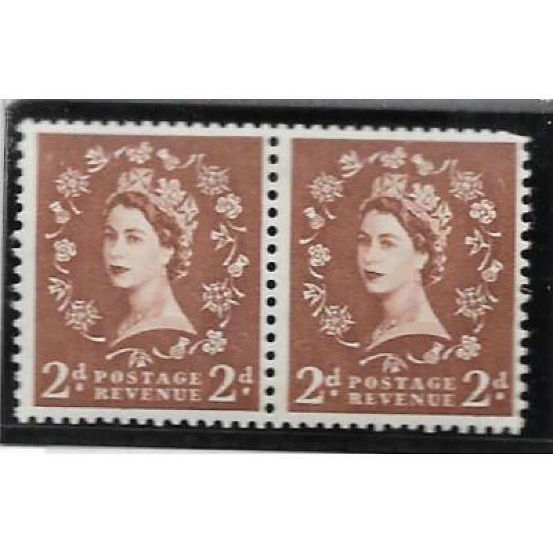 S40i 2d Wilding Multi Crown on Cream listed variety pair UNMOUNTED MINT