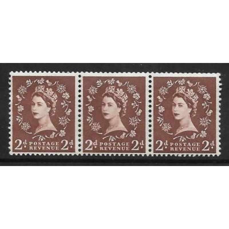 S37m 2d Wilding Edward Crown with variety - Retouched 2 UNMOUNTED MINT MNH