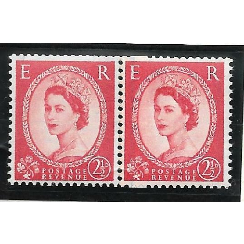 S54a Sideways Wilding Graphite Coil join pair UNMOUNTED MINT