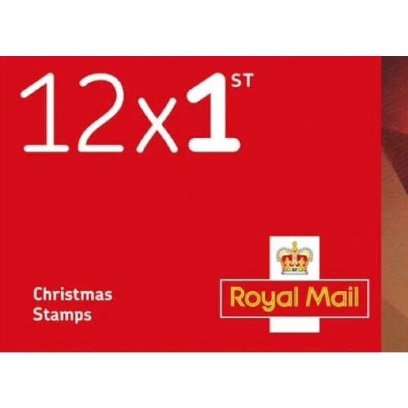 LX64 2021 Christmas Booklet 12 x 1st class stamps - Cylinder W1W1W1W1