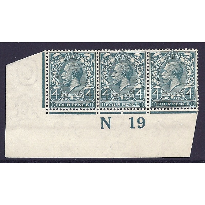 N23(6) 4d Bluish Grey Green Royal Cypher control N19 imperf UNMOUNTED MINT
