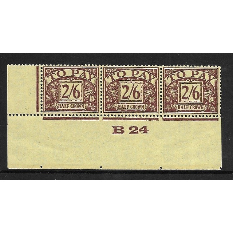 D18 2 6 Block Cypher Postage due Control B 24 Imperf UNMOUNTED MINT