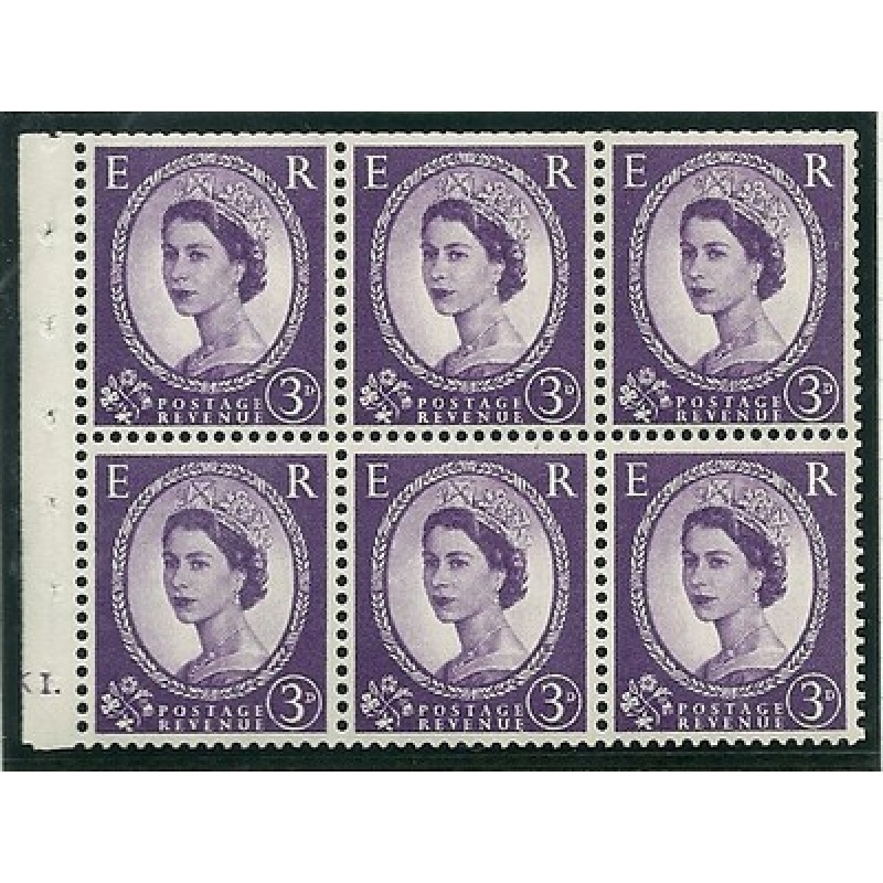 SB90 Wilding booklet pane Edward Crown perf type Ie cyl K1 Dot L M MOUNTED MNT