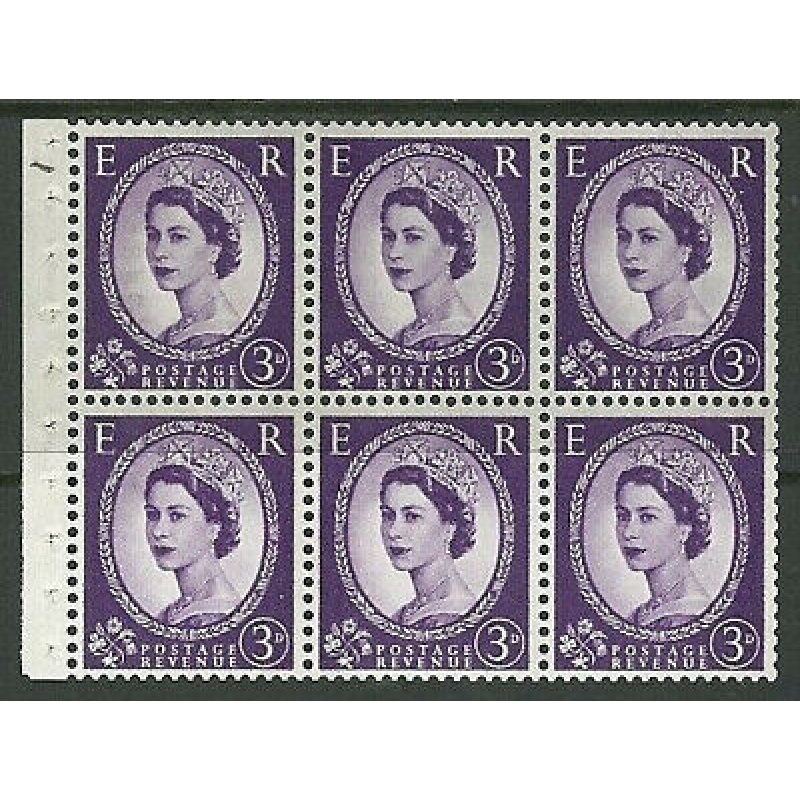 SB103 Wilding booklet pane Phos Violet perf type Ie Bottom UNMOUNTED MNT