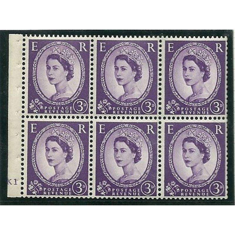 SB90 Wilding booklet pane Edward Crown perf type I cyl K1 No Dot L M MOUNTED MNT