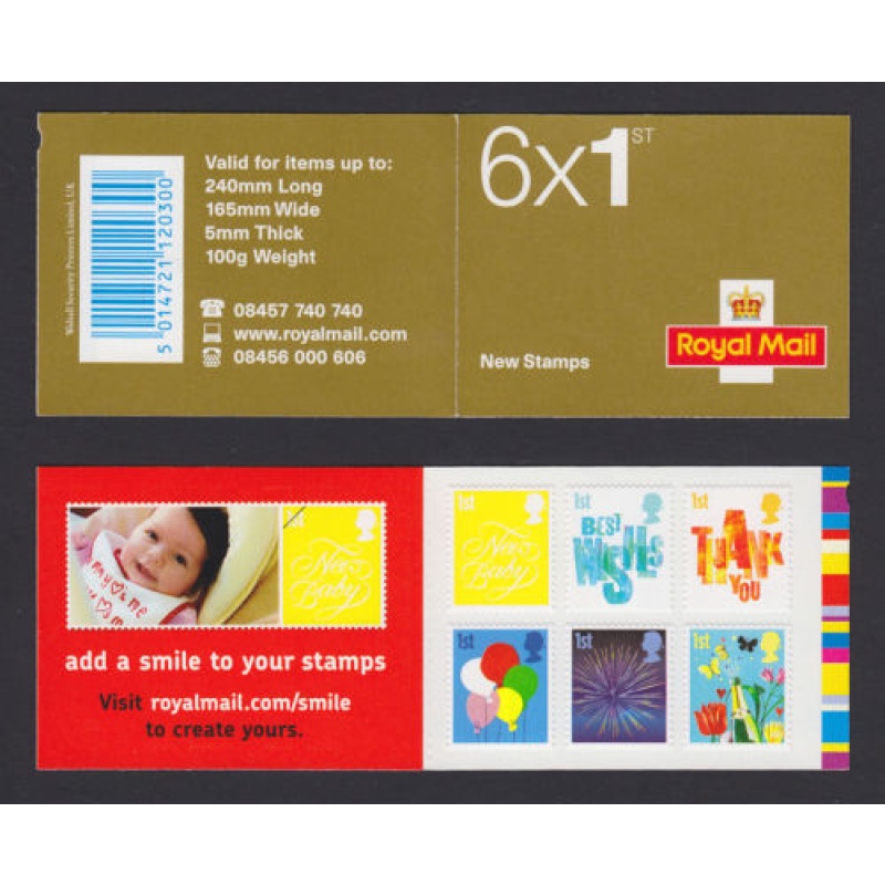 QA3 2006 Smilers Barcode Booklet 6 x 1st - Complete