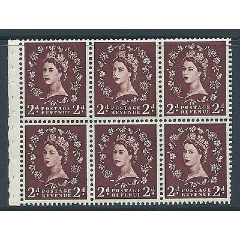 SB77 Wilding booklet pane Edward perf type I UNMOUNTED MNT MNH