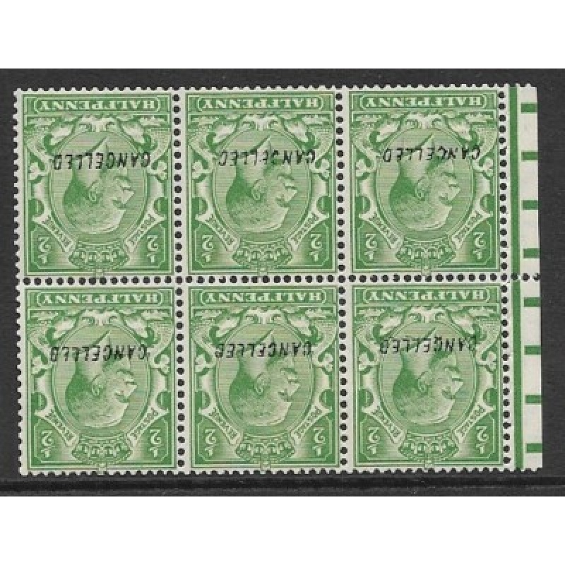 NB12av d Green Block Cypher Wmk Inverted Cancelled type 28 UNMOUNTED MNT