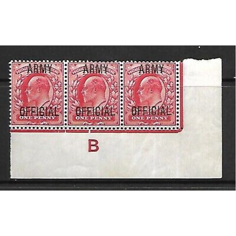 Sg O49 1d Scarlet ARMY OFFICIAL overprint on Control B UNMOUNTED MINT