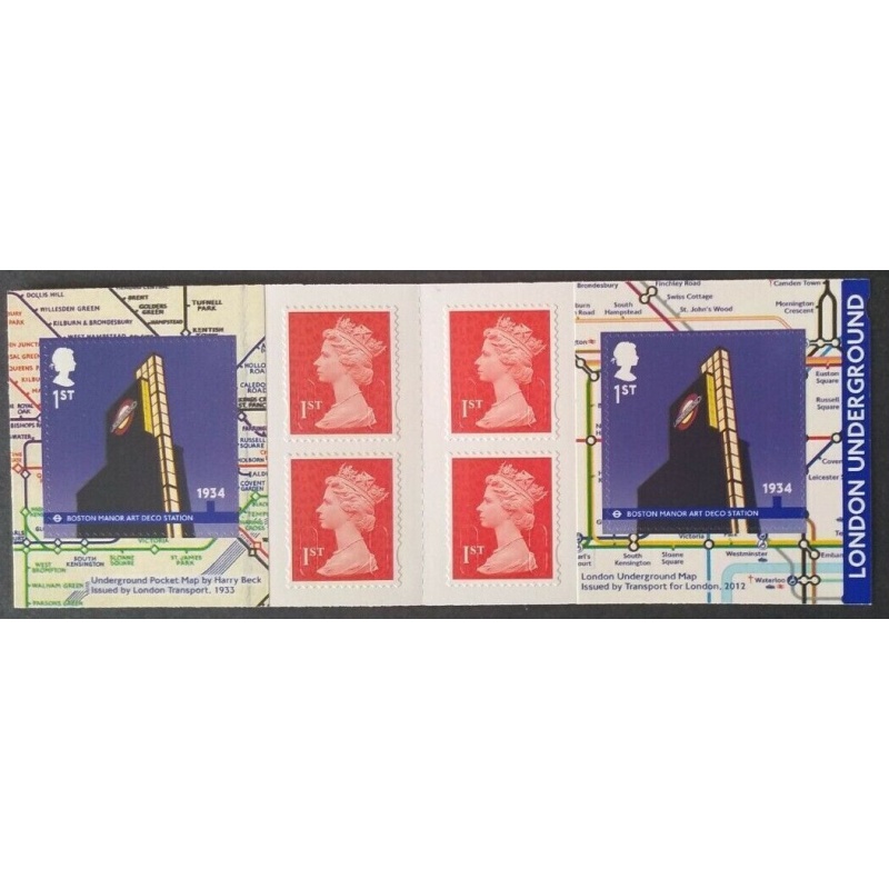 PM35 2013 London Underground 6 x 1st Self Adhesive Booklet - No cylinder