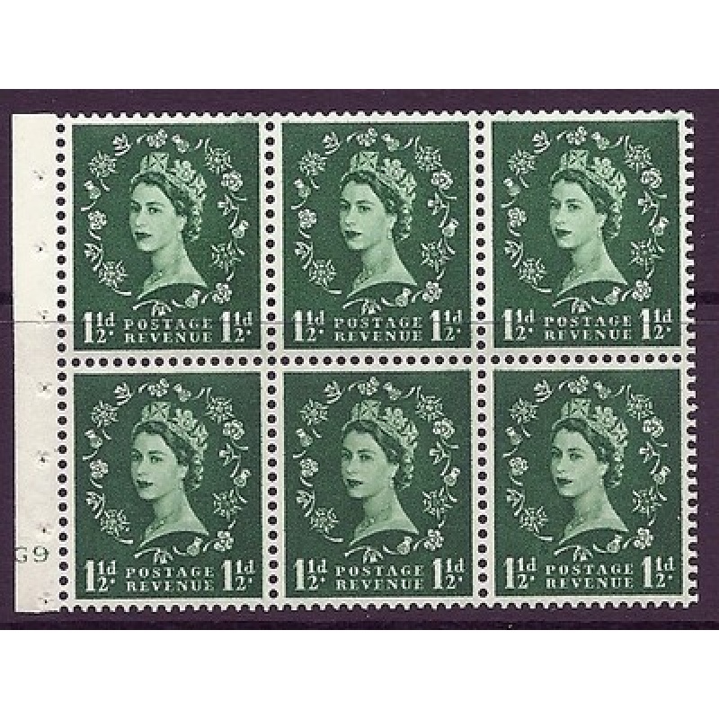 SB62 Wilding booklet pane Edward cylinder G9 No Dot UNMOUNTED MNT MNH
