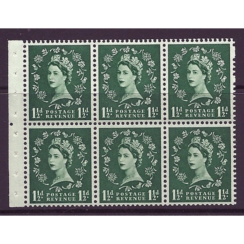 SB59a Wilding booklet pane Tudor perf type Ie middle UNMOUNTED MNT MNH