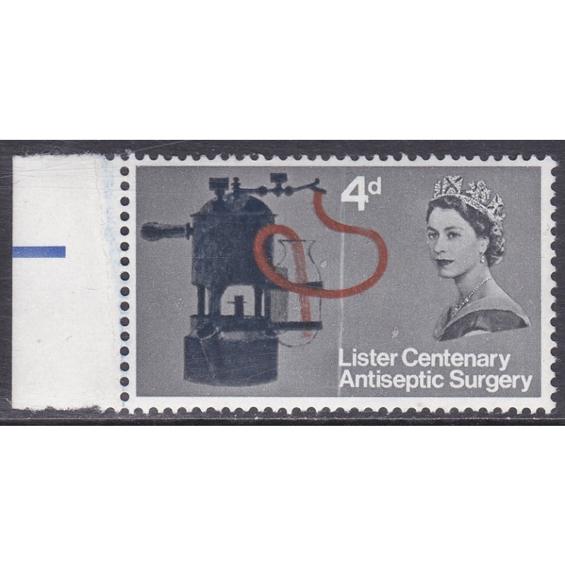 1965 sg667 4d lister centenary Vertical Dr Blade Flaw  U M [SN]