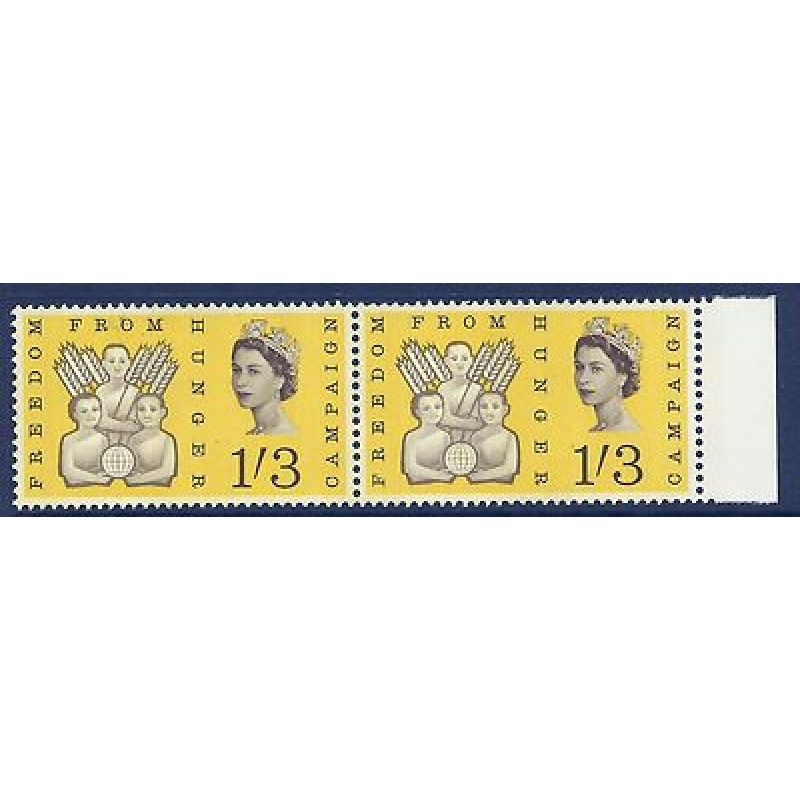 1963 sg635pb Freedom From Hunger 1 3 (Phos) right band  - Listed variety - MNH