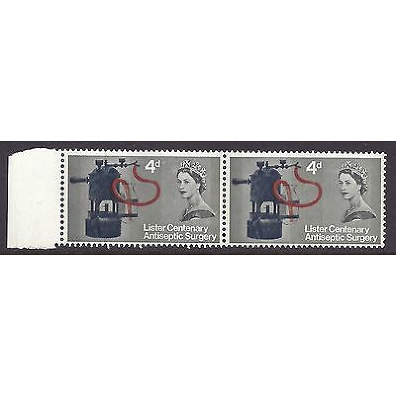 1965 Lister 4d (Phos) - Listed Flaw - Narrow Band Left - MNH